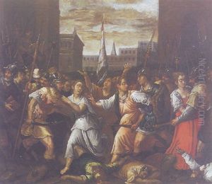 Le Donne Separano I Sabini E I Romani by Angelo Lion