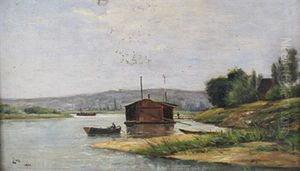 La Seine Au Pecq by Paul Louis Frederic Liot