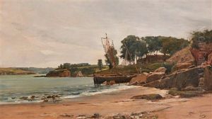 Bateau Dans La Crique by Paul Louis Frederic Liot