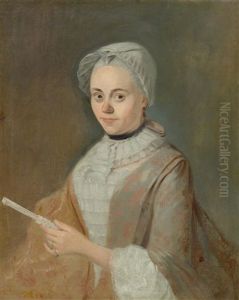 Portrait Of A Lady With Fan by Etienne Liotard