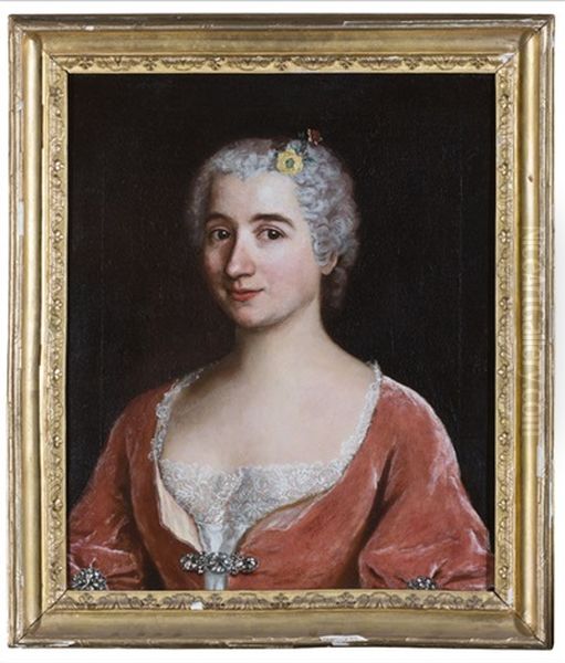 Portrait De Pierre-philippe Cannac D'hauteville (1705-1785) Et Portrait D'anne-adrienne Huber (1704-1777) (pair) - view 1