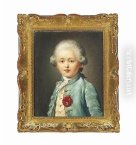 Portrait Of A Young Boy, Half-length, In A Pale Blue Coat by Etienne Liotard
