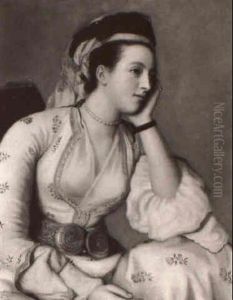 Portrait Presume De La Comtesse De Coventry, Assise, De     Mi-corps, En Costume Turc