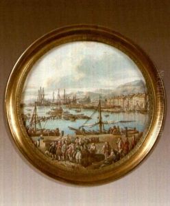 Le Port De Toulon Et Les Magasins, Animes De Personnages Et De Trois-mats