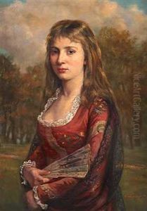 Portrait Of A Young Woman In Russian Dress