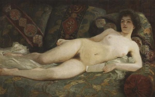 Liegender Weiblicher Akt Auf Dem Diwan - view 1