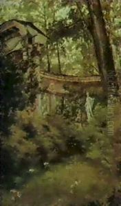 The Park At The Palace Of Pavlovsk by Ernst Karlovich Lippgart