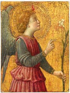 The Angel Of The Annunciation; And The Virgin Annunciate by Filippo Lippi