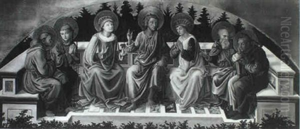 Saint John The Baptist With Six Other Saints - view 1