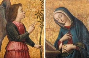 The Archangel Gabriel (+ The Virgin Annunciate; Pair) by Filippino Lippi