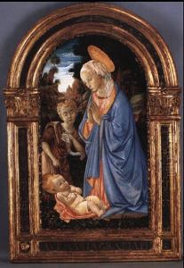 La Vierge Priant Avec L'enfant Jesus Et Saint Jean-baptiste