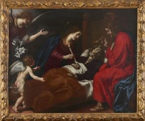 La Mort De Saint Joseph by Lorenzo Lippi