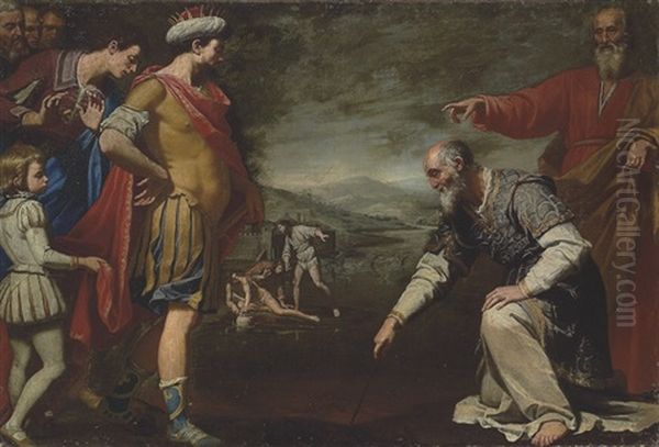 Consul Gaius Popillius Drawing A Circle Around King Antiochus Iv - view 1