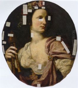 The Muse Europa Holding A Double Clarinet