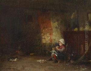 Playing With Her Doll by William Henry Lippincott