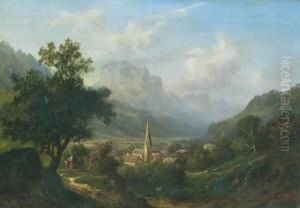 Blick Auf Nusdorf, Brannenburg In Bayern by Hermann Bennekenstein