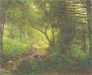 Woods And Stream by William Henry Lippincott