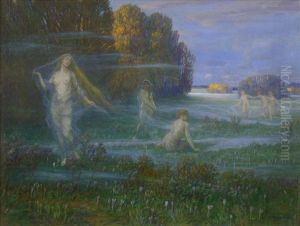 Nymphen-reigen In Der Dammerung by Franz Lippisch