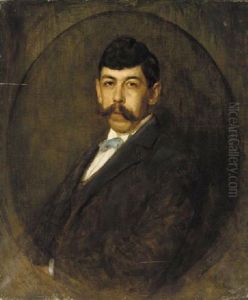 Portrait Of Hugo Commichav Wearing A Blue Tie