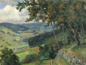 Blick Ins Fischbachthal Von Lichtenberg/odenwald Gesehen Blick Ins Fischbachthal Von Lichtenberg/odenwald Gesehen