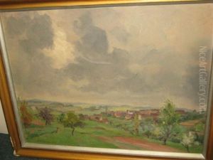 Vast Landscape With Storm Clouds by Karl Friedrich Lippmann