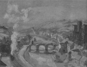 Sommerlicher Blick Auf Runkel An Der Lahn Von Schadek Aus