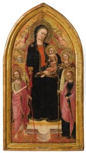 Madonna And Child Enthroned With Saints And Angels by Lippo D`Andrea