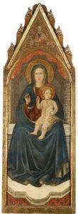 Madonna Mit Kind Auf Einem Thron by Lippo D`Andrea