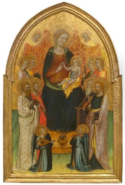 The Madonna Enthroned, With The Child, Surrounded By Saints And Angels - view 1