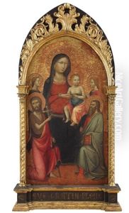 Madonna Mit Kind Zwischen Den Heiligen Johannes Der Taufer, Paulus Und Zwei Weiblichen Heiligen