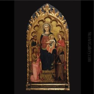 Madonna And Child With St. John The Baptist, St. Anthony Abbot, St. Peter And Mary Magdalene by Lippo D`Andrea