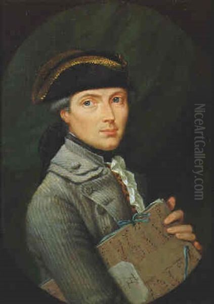 Portrait Of A Gentleman Holding Musical Scores - view 1