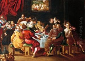 Festliche Gesellschaft by Pieter Lisaert