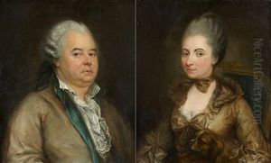 Monsieur Bouchard Et Son Epouse, Nee Elisabeth De Morlet (pair) by Anna Dorothea Lisiewski