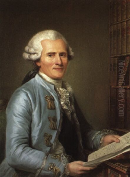 Portrait D'un Encyclopediste Tenant A La Main Une Manuscrit - view 1