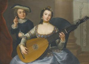 An Allegory Of Hearing by Anna Rosina Lisiewski