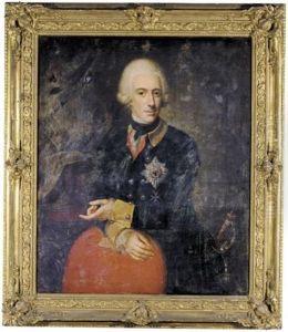 Portrait Of Duke Wilhelm Adolph Of Brunswick-wolfenbuttel by Anna Rosina Lisiewski