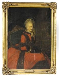 Portrait Of Duchess Phillipine Charlotte Of Brunswick-wolfenbuttel by Anna Rosina Lisiewski