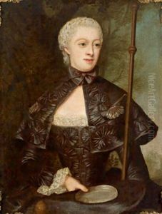 Bildnis Der Grafin Juliane Wilhelmine Von Bose, Geb. Grafin Zu Putbus, Als Pilgerin Mit Zinnteller