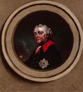 Portrat Friedrich Des Grosen Im Rund by Christian Friedrich Reinhold Lisiewski