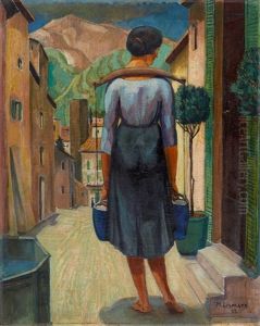 Wassertragerin by Herrmann Lismann
