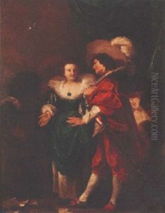 Elegant Company In An Interior by Johann Liss