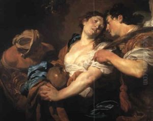 Repentant Sinner Turning Away From Temptation And Offered A Palm by Johann Liss