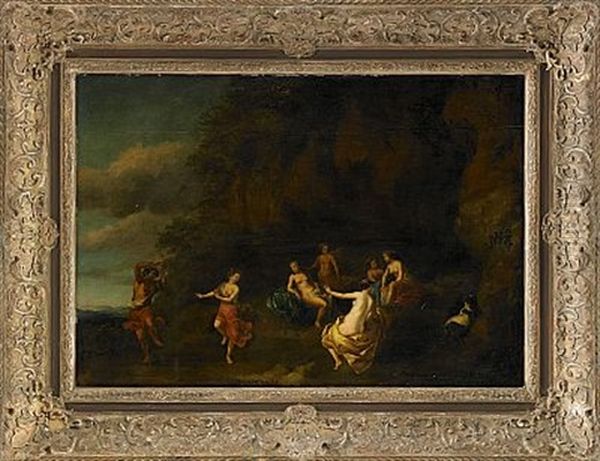 Pastoralt Landskap Med Figurscen - view 1