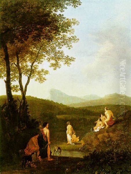 A River Landscape With Diana And Her Nymphes - view 1