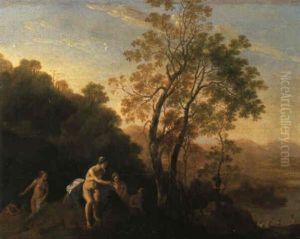 Das Bad Der Diana by Dirck Van Der Lisse