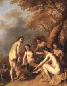Nymphs Drying Themselves After Bathing