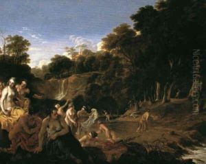 Le Bain Des Nymphes by Dirck Van Der Lisse