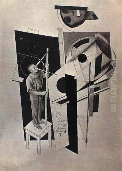 Vladimir Tatlin At Work, On The Monument Of The Third International by Eliezer Markowich Lissitzky