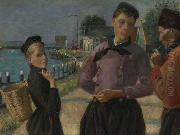 Conversation By The Riverside - view 1